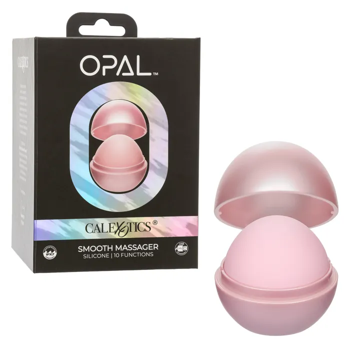 CalExotics Female Sex Toys Opal Smooth Discreet Ultra Powerful External Vibrator with Lid Pink