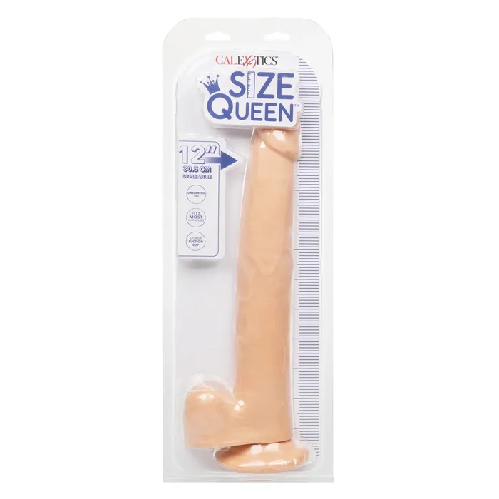 California Exotics Dildos Size Queen 12 Inch Realistic Suction Cup Dildo Dong IVORY by Cal Exotics