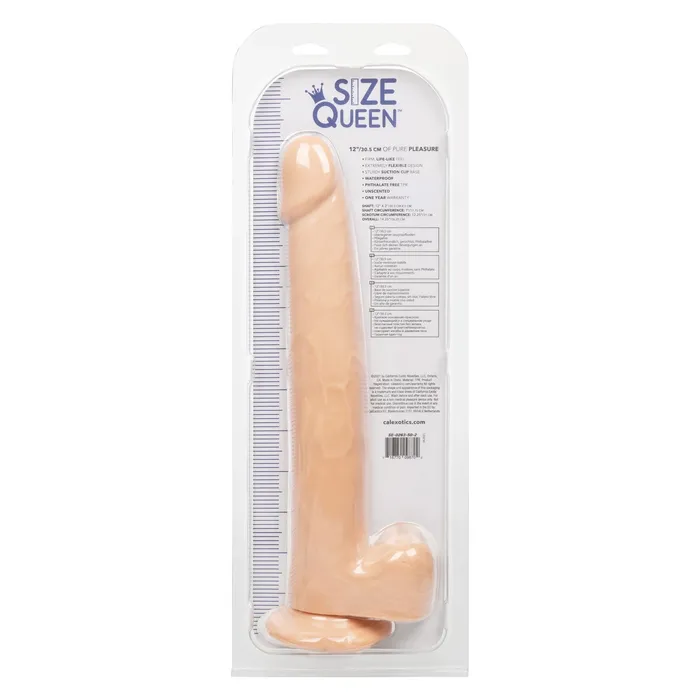 California Exotics Dildos Size Queen 12 Inch Realistic Suction Cup Dildo Dong IVORY by Cal Exotics