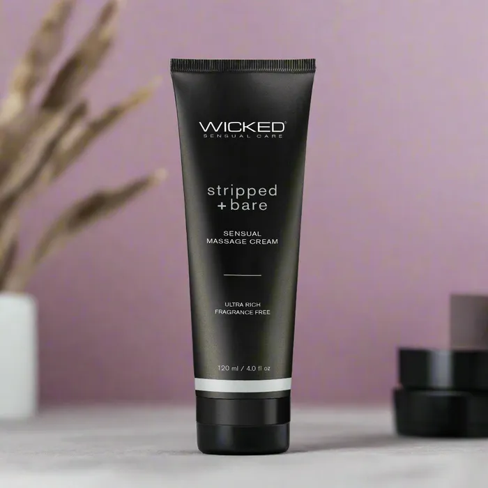 Couples Wicked Lubes Wicked Sensual Massage Cream Stripped Bare Unscented