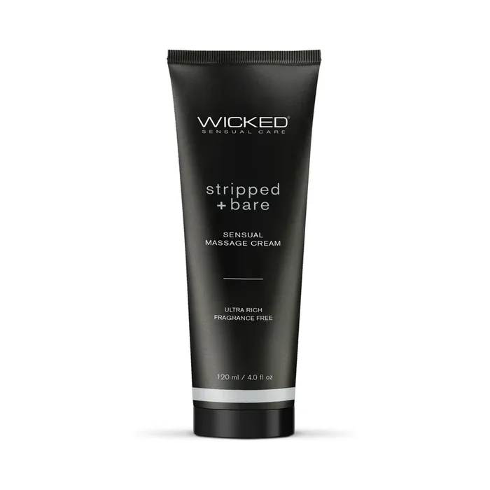Couples Wicked Lubes Wicked Sensual Massage Cream Stripped Bare Unscented