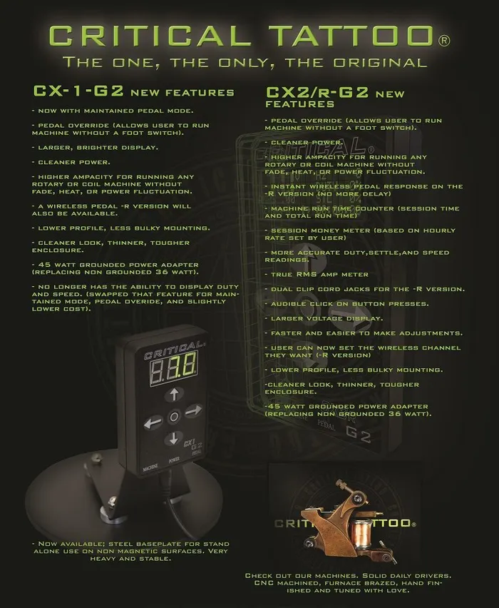 Critical Tattoo Male Sex Toys Critical Tattoo CX1 Generation 2 Micro Power Supply