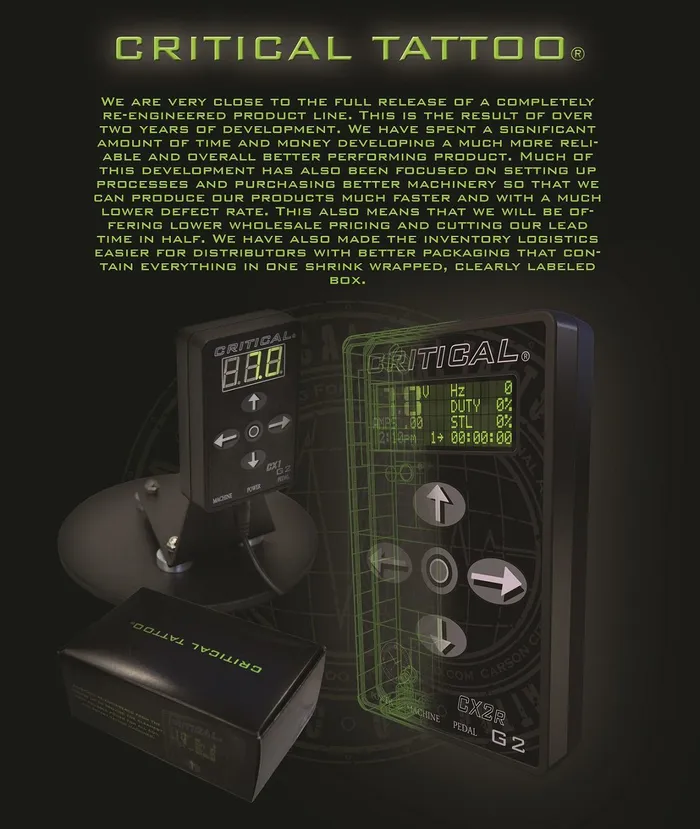 Critical Tattoo Male Sex Toys Critical Tattoo CX1 Generation 2 Micro Power Supply