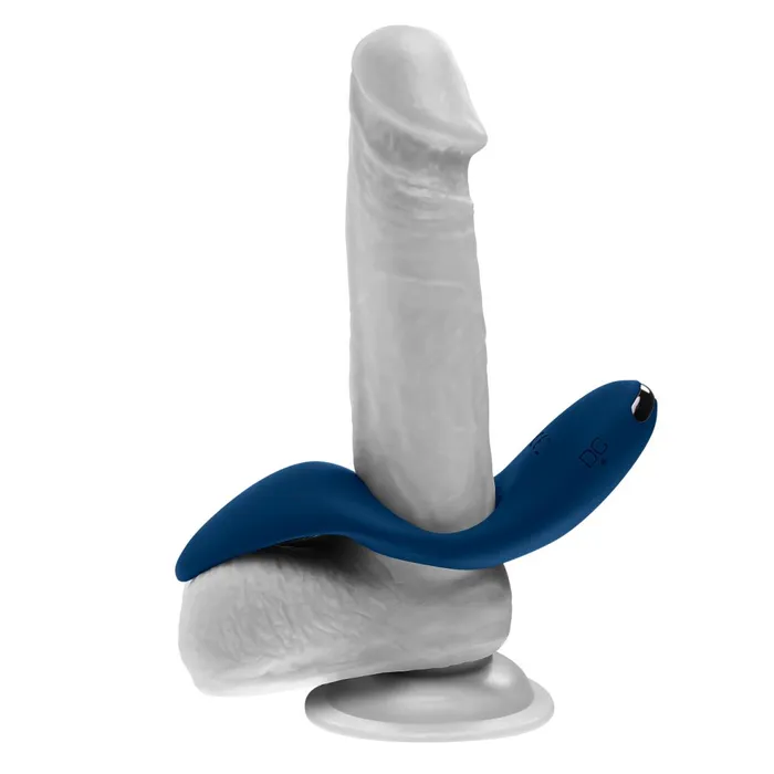 Cup Em Vibrating Cock Ring with Ball Cup Blue Evolved Novelties Male Sex Toys