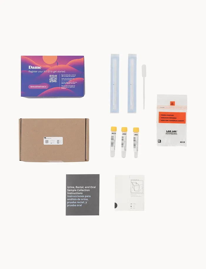 Dame Products Gonorrhea Chlamydia STI Kit 3 Site Couples