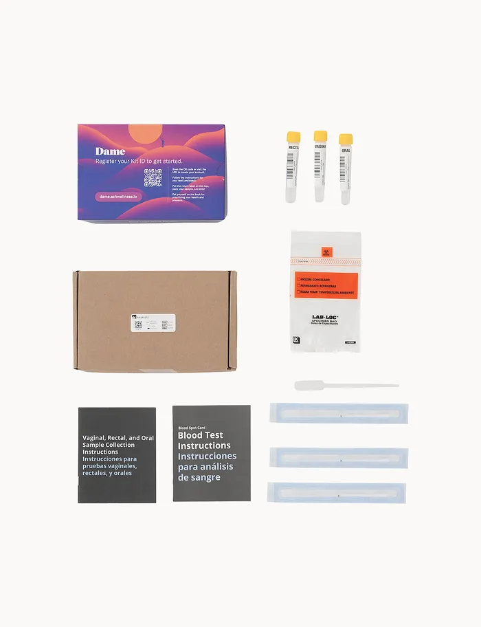 Dame Products Gonorrhea Chlamydia STI Kit 3 Site Couples