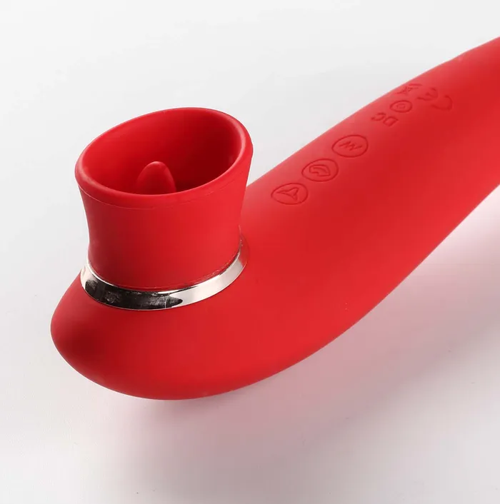DESTINY 15Function Rechargeable Suction Vibration 3 Motors Red Maia Toys Vibrators
