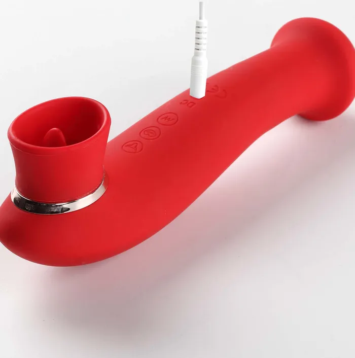 DESTINY 15Function Rechargeable Suction Vibration 3 Motors Red Maia Toys Vibrators