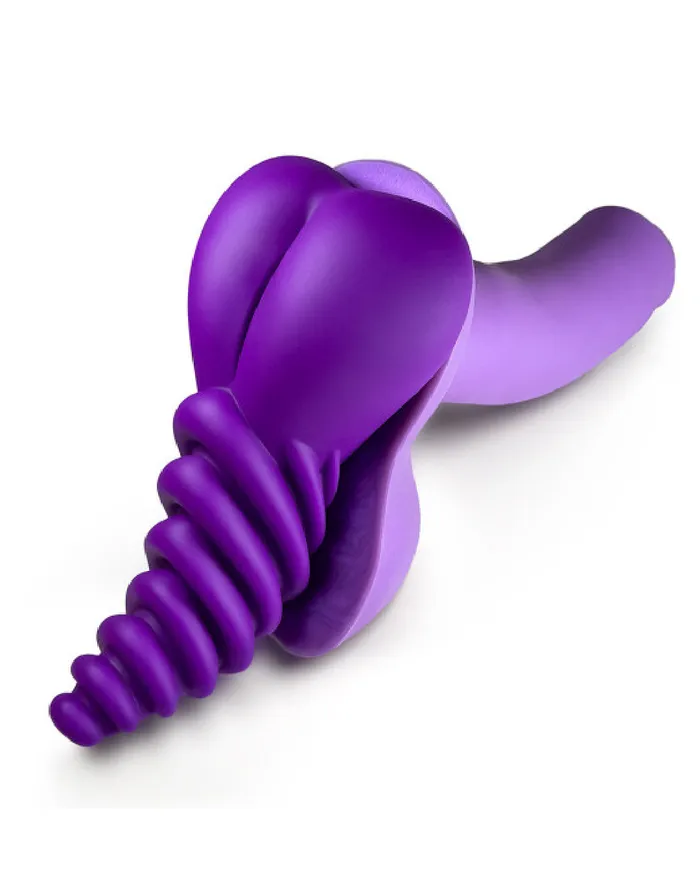 Dildos Bananapants Luvgrind Soft Silicone Stroker Grinder and Dildo Base Purple