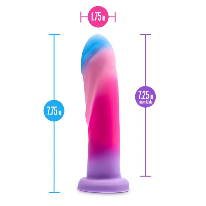 Dildos Blush Borealis Dreams 775 Inch Girthy Silicone Dildo Cotton Candy