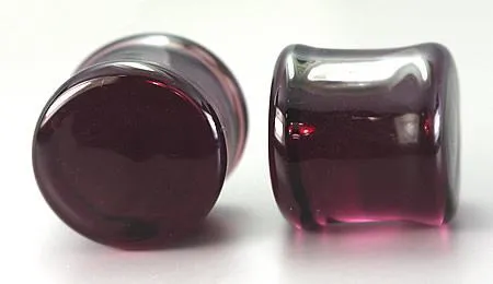 Dildos Painful Pleasures FLAT PLUGS Purple Glass Ear Gauge Jewelry Price Per 1