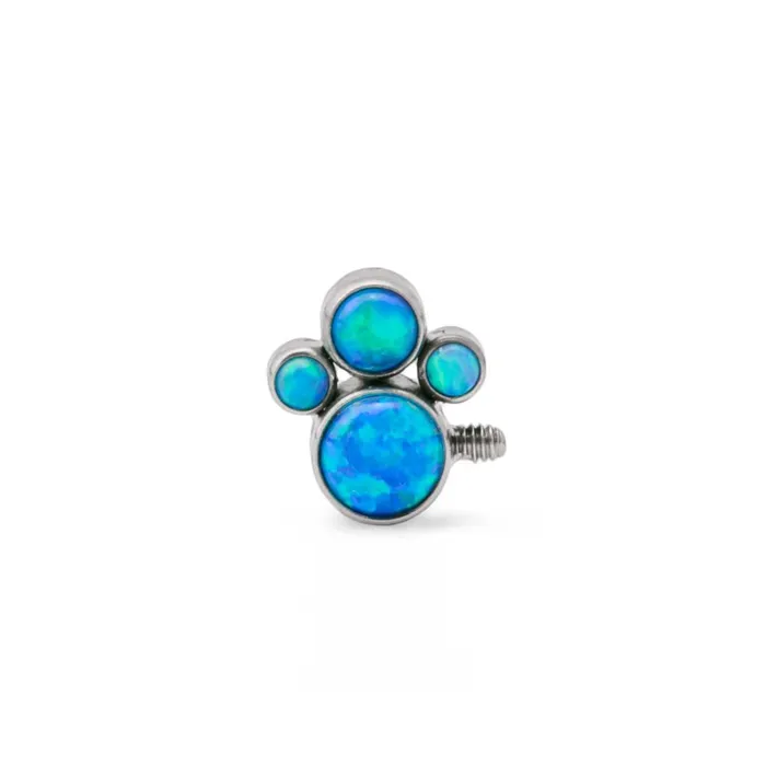 Dildos Tilum 14g12g Opal Cluster Titanium Top Internally Threaded at the Left Price Per 1 Tilum