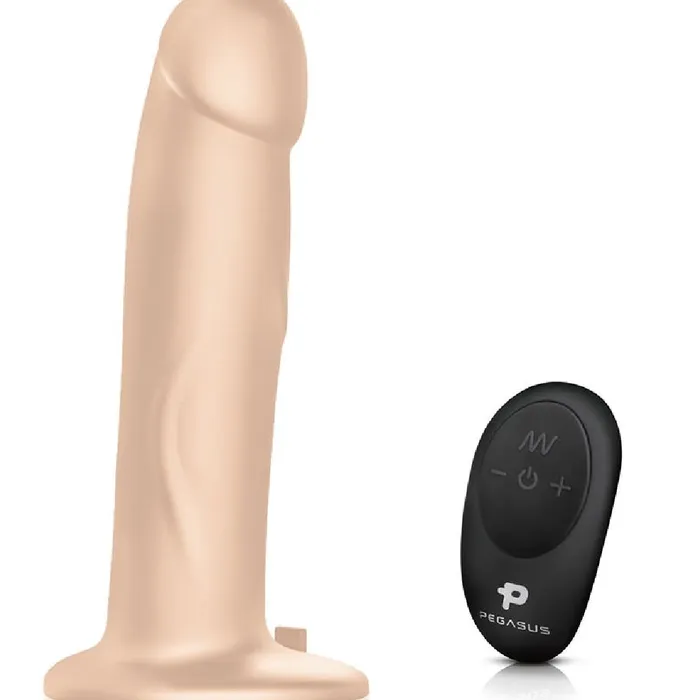 Electric Eel Inc Pegasus 8 Realistic Vibrating Dildo Strapon Harness Vanilla Female Sex Toys