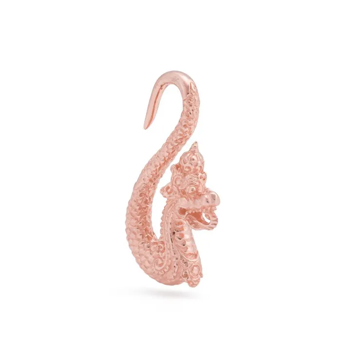 Elementals Organics Vibrators Lucky Dragon Rose Gold Plated Brass Ear Weights 4mm Thick Price Per 2