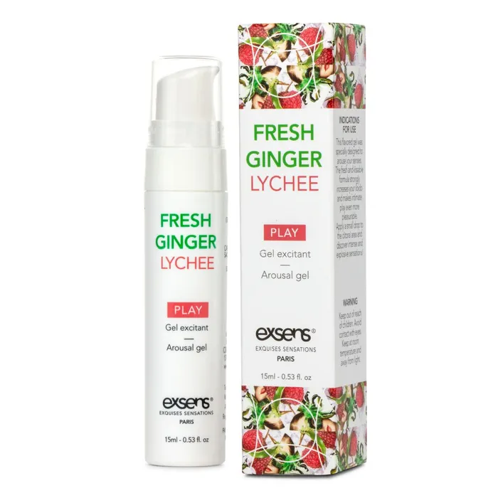Enhancers Exsens Exsens Cooling Ginger Litche Flavored Arousal Gel 15ml