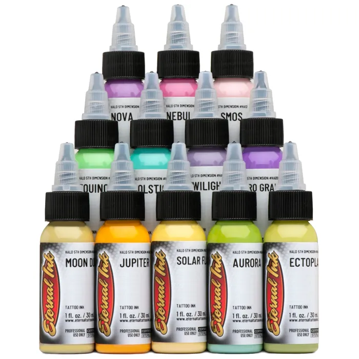 Eternal Female Sex Toys Halo Fifth Dimension Set of 12 1oz Bottles Eternal Tattoo Ink Eternal Female Sex Toys Halo Fifth Dimension Set of 12 1oz Bottles Eternal Tattoo Ink