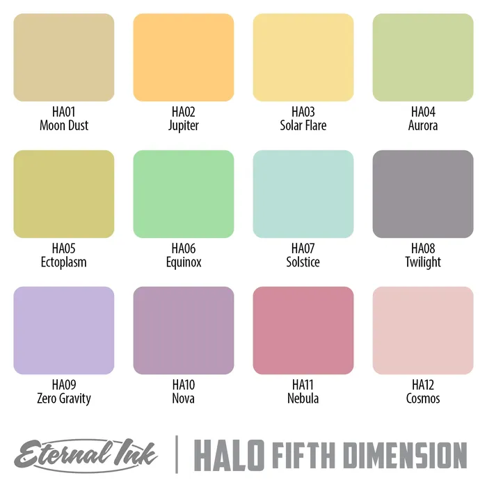 Eternal Female Sex Toys Halo Fifth Dimension Set of 12 1oz Bottles Eternal Tattoo Ink