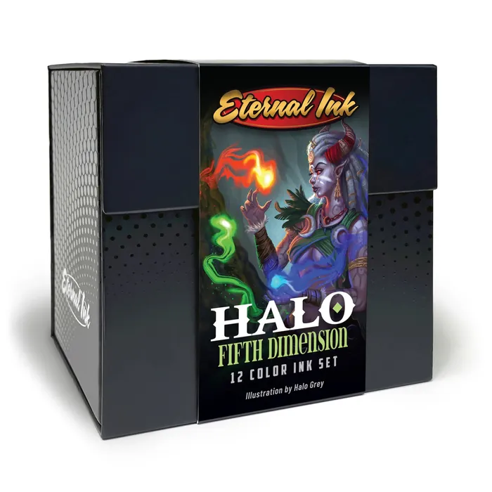 Eternal Female Sex Toys Halo Fifth Dimension Set of 12 1oz Bottles Eternal Tattoo Ink