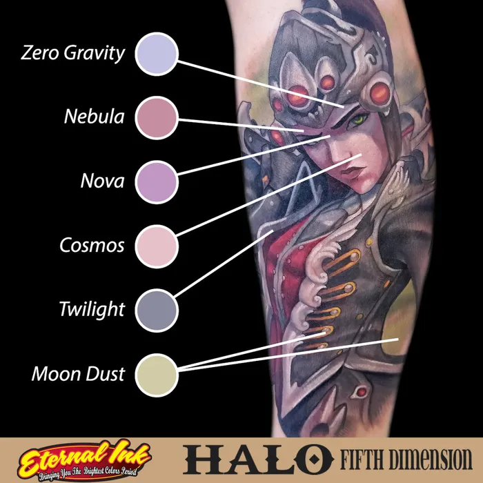 Eternal Female Sex Toys Halo Fifth Dimension Set of 12 1oz Bottles Eternal Tattoo Ink