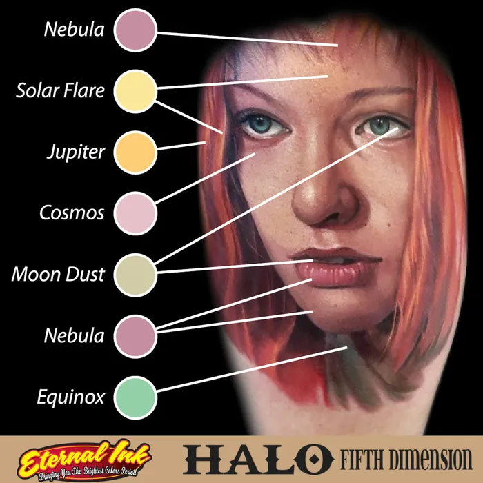 Eternal Female Sex Toys Halo Fifth Dimension Set of 12 1oz Bottles Eternal Tattoo Ink