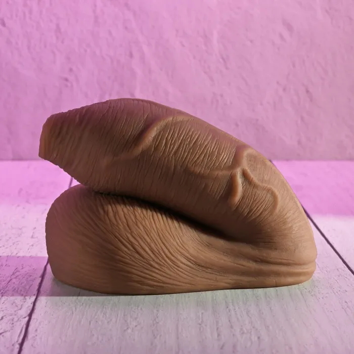 Evolved Novelties Dildos The Uncircumcised Packer Dark Tone