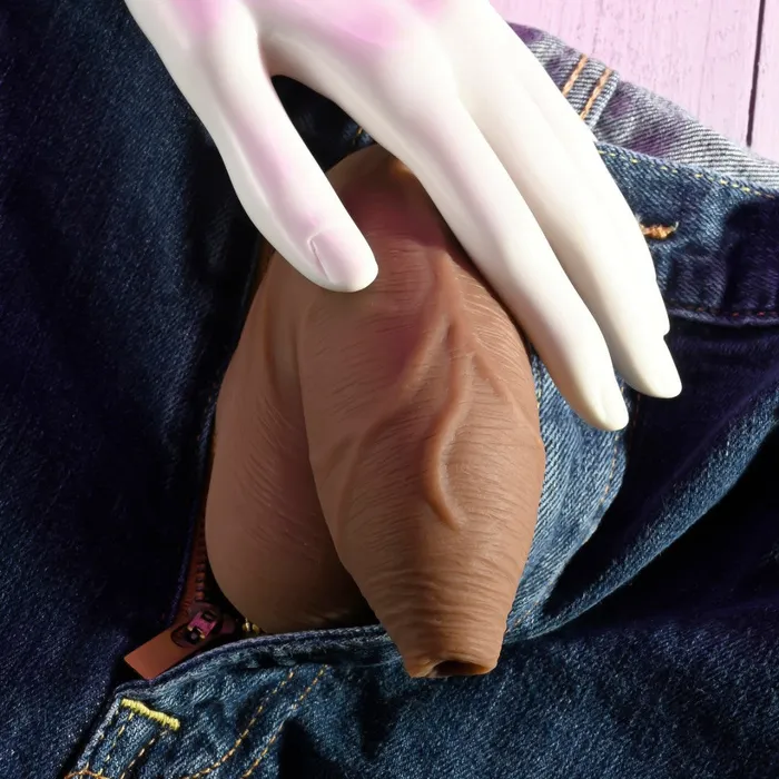 Evolved Novelties Dildos The Uncircumcised Packer Dark Tone