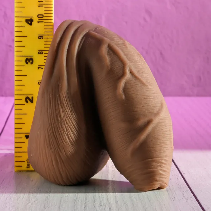 Evolved Novelties Dildos The Uncircumcised Packer Dark Tone