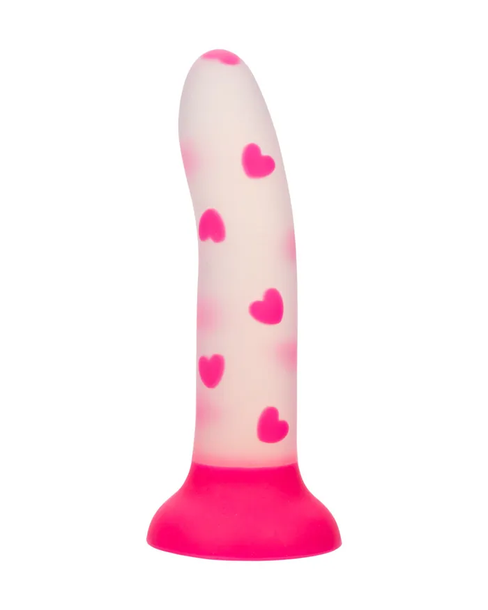 Female Sex Toys CalExotics Glow Stick Heart Silicone First Time Glow in the Dark Dildo