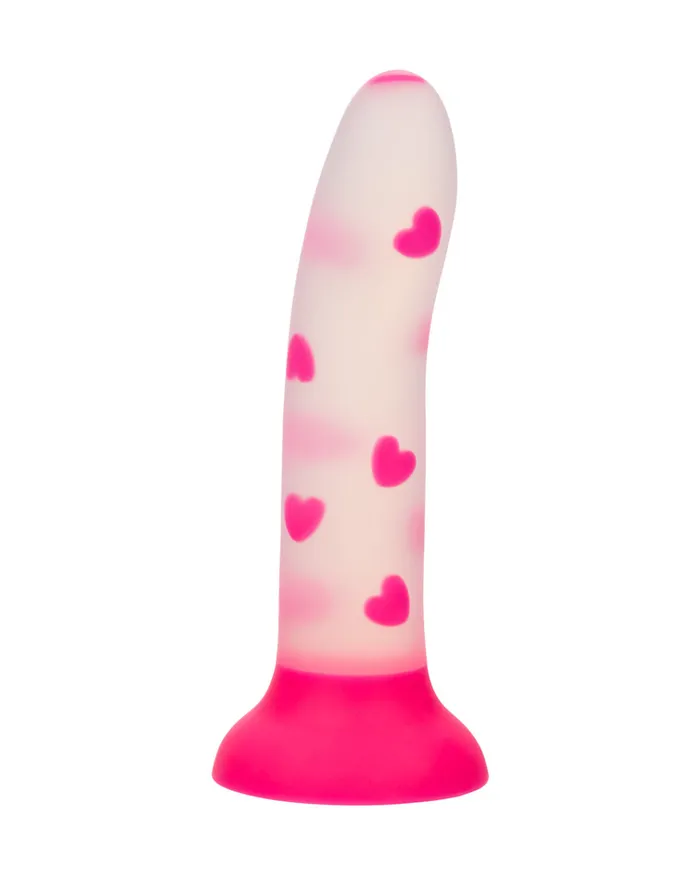 Female Sex Toys CalExotics Glow Stick Heart Silicone First Time Glow in the Dark Dildo
