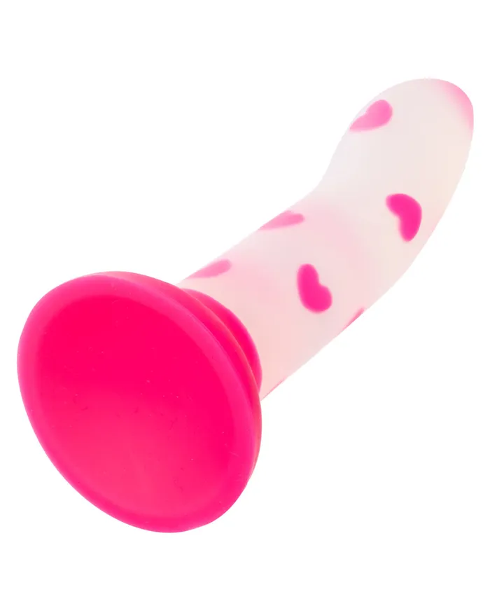 Female Sex Toys CalExotics Glow Stick Heart Silicone First Time Glow in the Dark Dildo