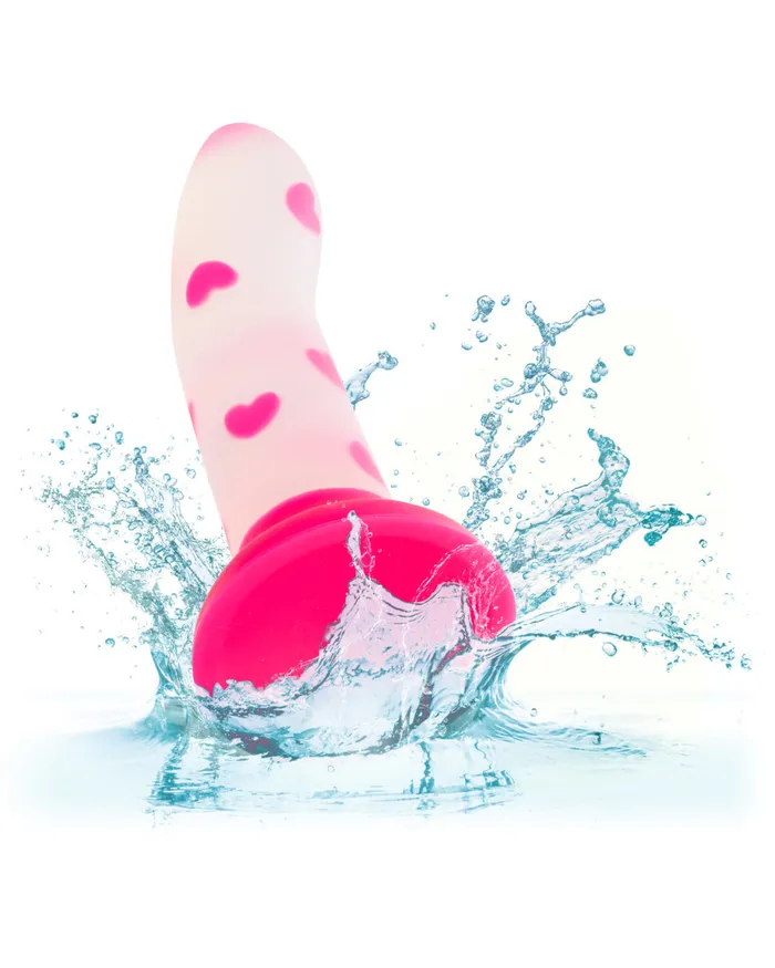 Female Sex Toys CalExotics Glow Stick Heart Silicone First Time Glow in the Dark Dildo