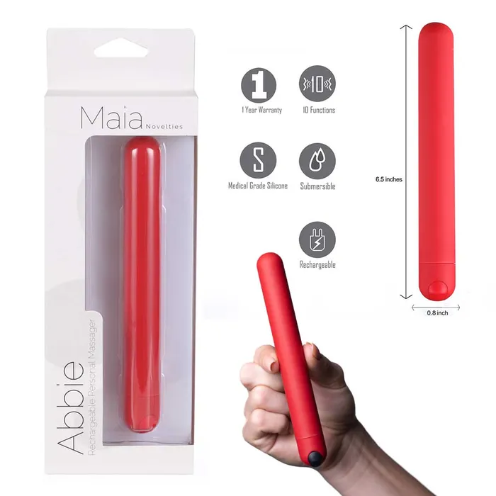 Female Sex Toys Maia Toys Maia Toys ABBIE USB Rechargeable XLong Super Charged Bullet Red Female Sex Toys Maia Toys Maia Toys ABBIE USB Rechargeable XLong Super Charged Bullet Red