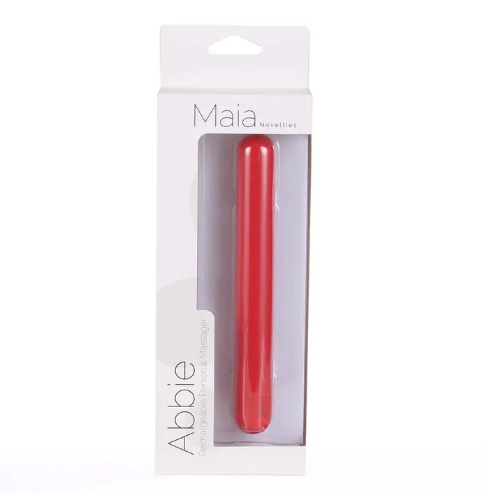 Female Sex Toys Maia Toys Maia Toys ABBIE USB Rechargeable XLong Super Charged Bullet Red