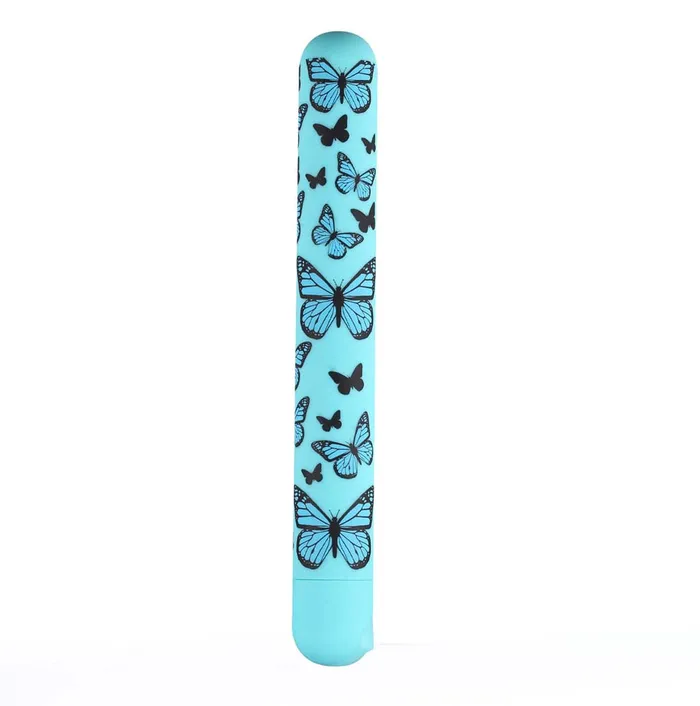 Female Sex Toys Maia Toys Maia Toys MONARCH USB Rechargeable XLong Butterfly Print Super Charged Bullet Violet
