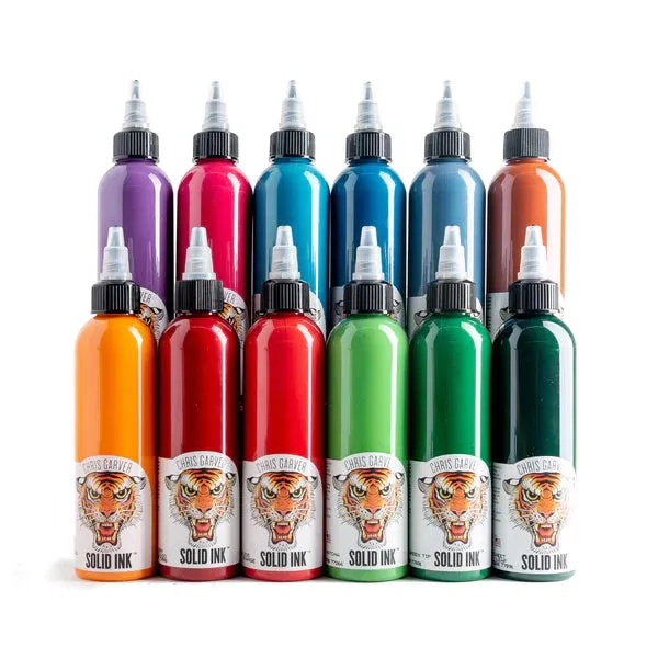 Female Sex Toys Solid Ink Chris Garver 12 Color Set Solid Ink 4oz Bottles