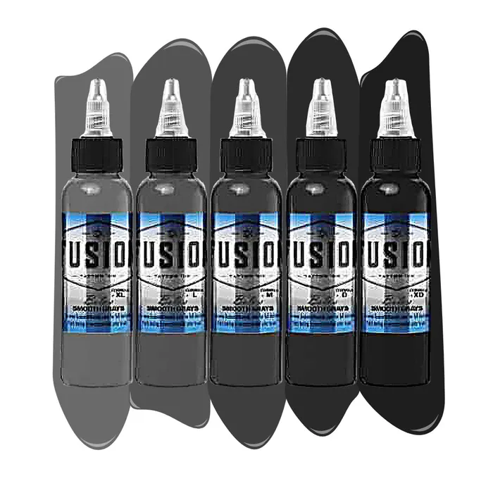Fusion Male Sex Toys Bolo Smooth Gray 5Color Palette Signature Set Fusion Tattoo Ink 1oz Fusion Male Sex Toys Bolo Smooth Gray 5Color Palette Signature Set Fusion Tattoo Ink 1oz
