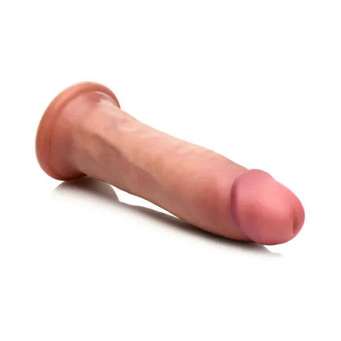 Jock Dual Density Silicone Thick 7 Inch Dildo with Suction Cup Vanilla XR Brands Female Sex Toys