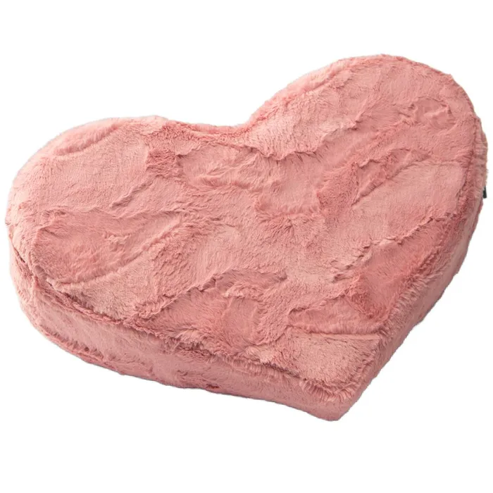 Liberator Faux Fur Heart Wedge Sex Positioning Pillow Pink Liberator Vibrators