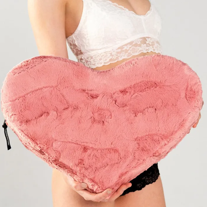 Liberator Faux Fur Heart Wedge Sex Positioning Pillow Pink Liberator Vibrators