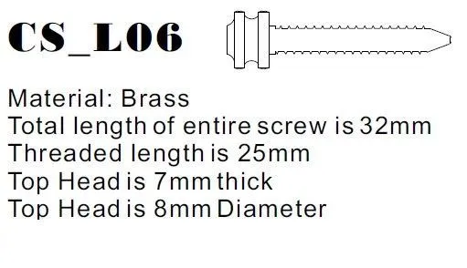 Long Copper Contact Screw M4 Metric Version 6 Precision Vibrators