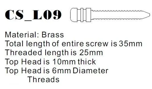 Long Copper Contact Screw M4 Metric Version 9 Precision Vibrators