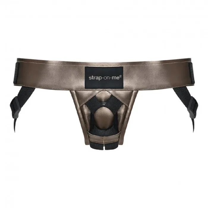 Lovely Planet Female Sex Toys StrapOnMe Curious Leatherette Harness Bronze