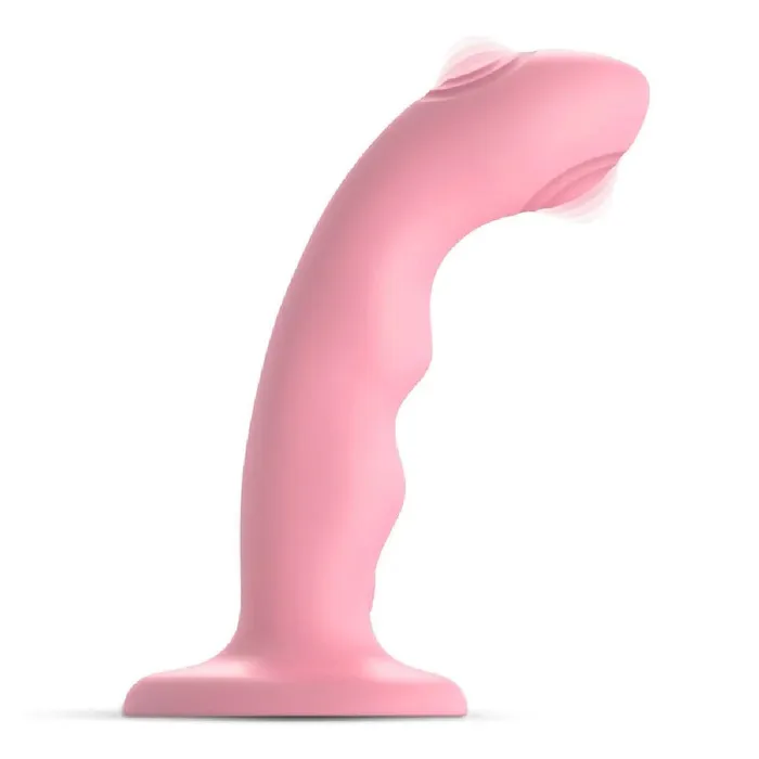 Lovely Planet Female Sex Toys Strap on Me GSpot Tapping Silicone Dildo Pink