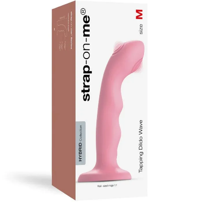 Lovely Planet Female Sex Toys Strap on Me GSpot Tapping Silicone Dildo Pink
