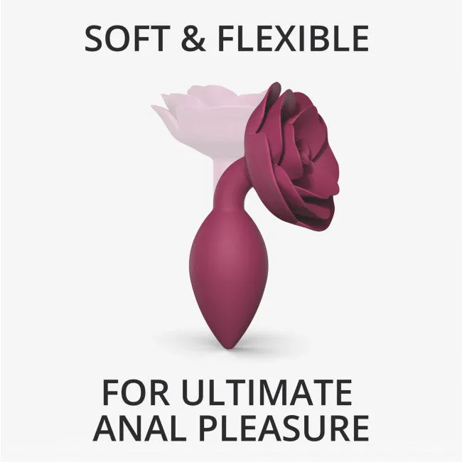 Lovely Planet Open Roses Medium Red Silicone Flower Butt Plug Anal