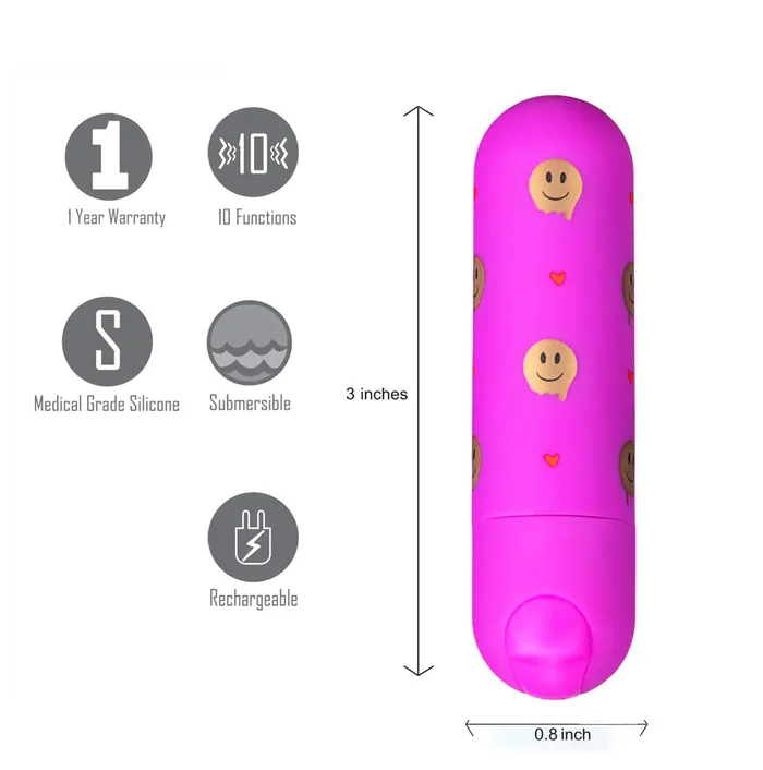 Maia Toys Female Sex Toys GIGGLY USB Rechargeable Super Charged Mini Bullet Clitoral Vibrator