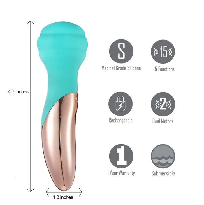 Maia Toys Female Sex Toys Maia Toys KALI 15Function Rechargeable Wireless Dual Motor Mini Wand