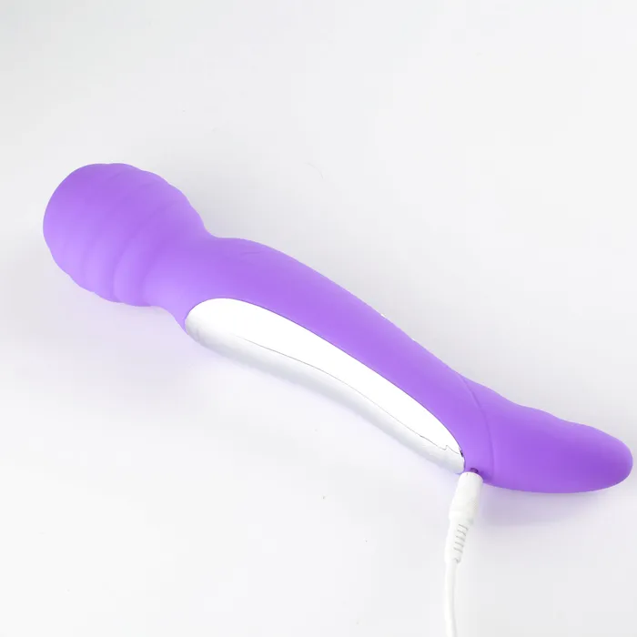 Maia Toys Vibrators ZOE Twisty USB Rechargeable Dual Vibrating Pleasure Wand PURPLE