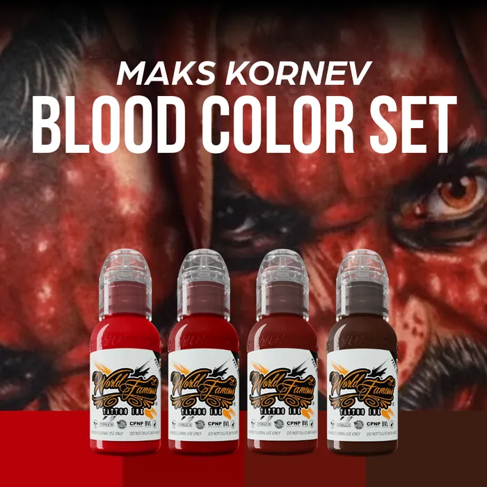 Male Sex Toys 4 bottle Maks Blood Set World Famous Tattoo Ink Pick Size World Famous