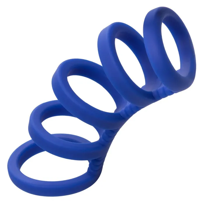 Male Sex Toys CalExotics Admiral Xtreme Silicone 5 Ring Cock Cage